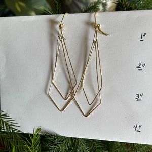 Golden Lever Back Earrings